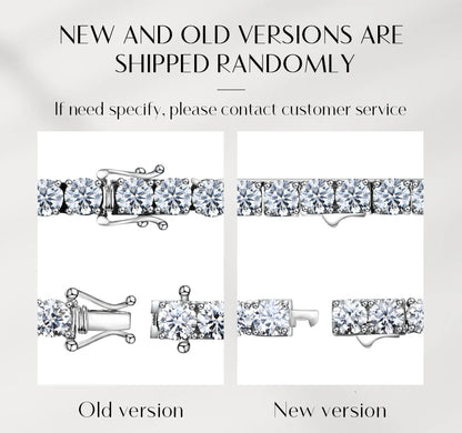 Moissanite Tennis Bracelet Round Cut 925 Silver White Gold