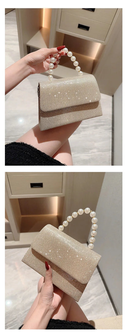 Luxury Sequined Hand-held Dinner Bag for Weddings