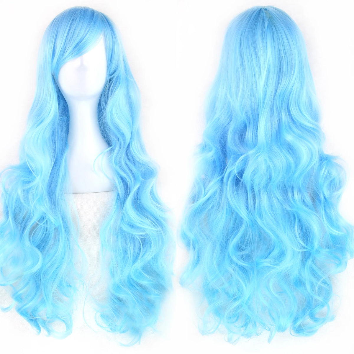 Soowee Curly Long Green Synthetic Hair Wig for Women