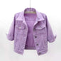 Women Cotton Denim Jacket Casual Spring Autumn Coat