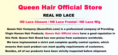 Queen Hair HD Frontal Lace Closure Raw Human Hair