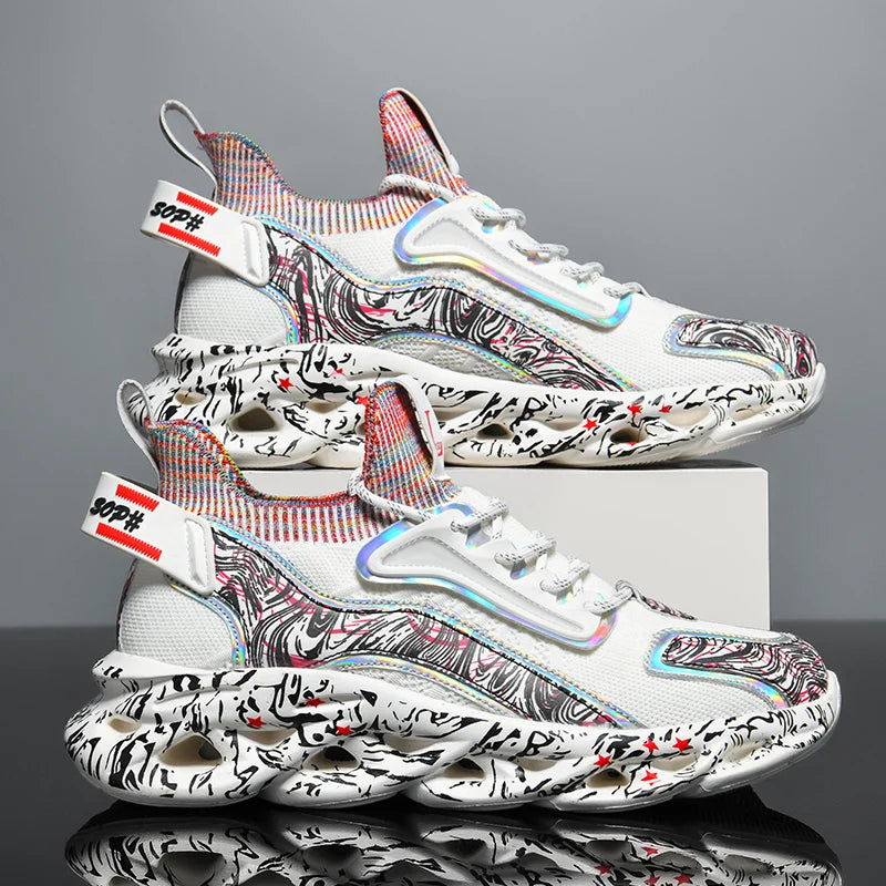 Men's Breathable Lace-Up Sneakers