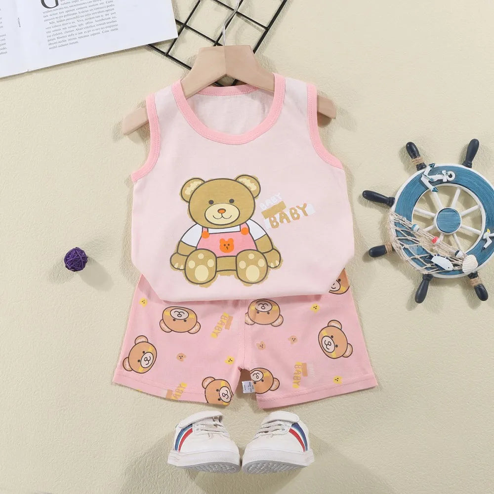 Cotton Summer Kids Clothing Set T-Shirt and Shorts