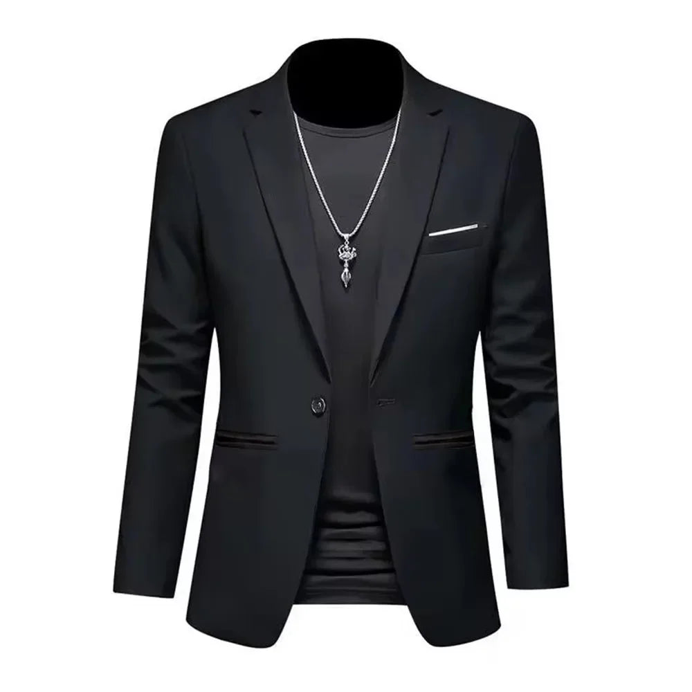 Men's Slim Fit Non-Ironing Casual Suit Jacket