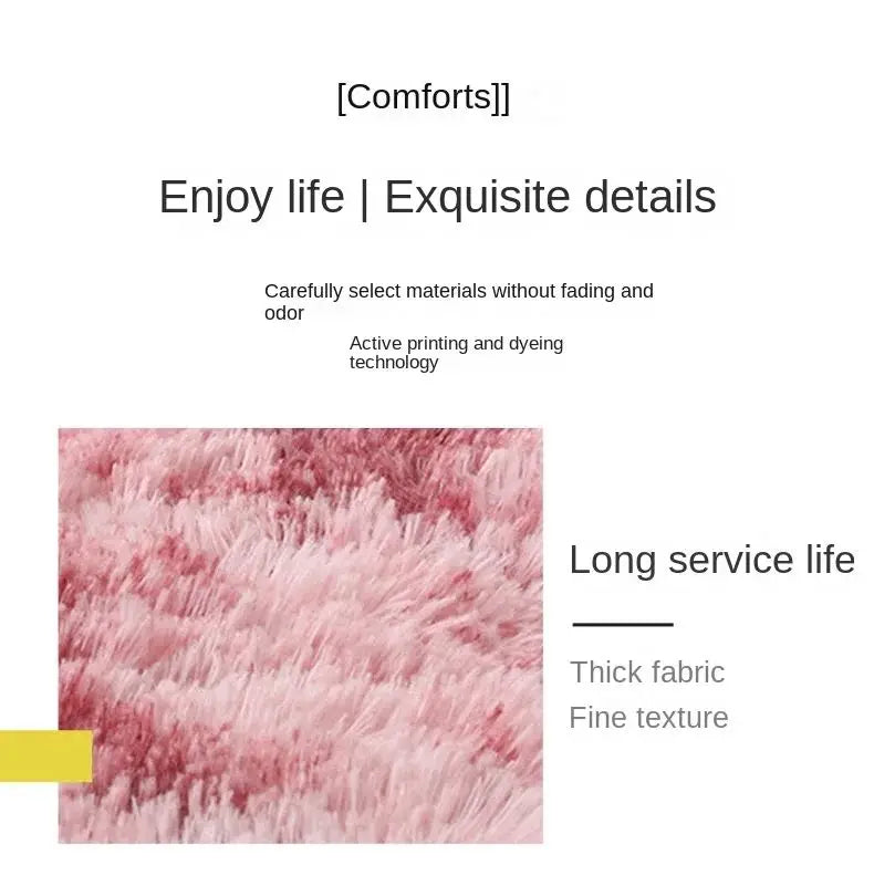 VIKAMA Solid Color Polyester Plush Carpet
