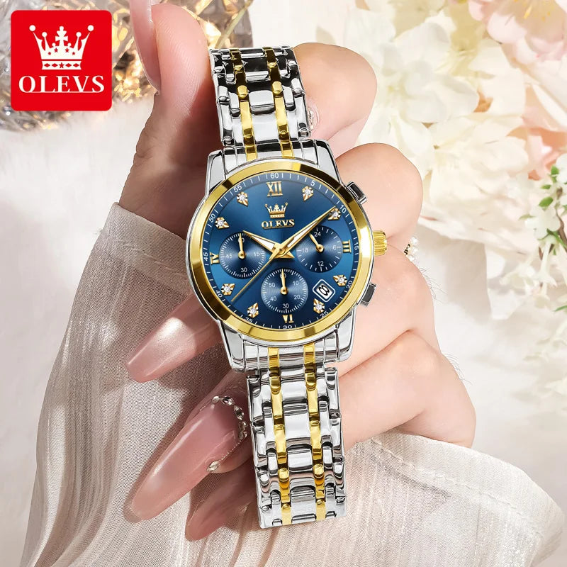 OLEVS 2858 Luxury Quartz Women Watch with Diamonds