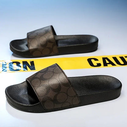 Men's PVC Beach Slippers Comfortable Indoor Slides