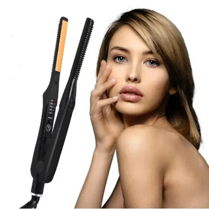 2-in-1 Mini Hair Straightener and Curling Iron