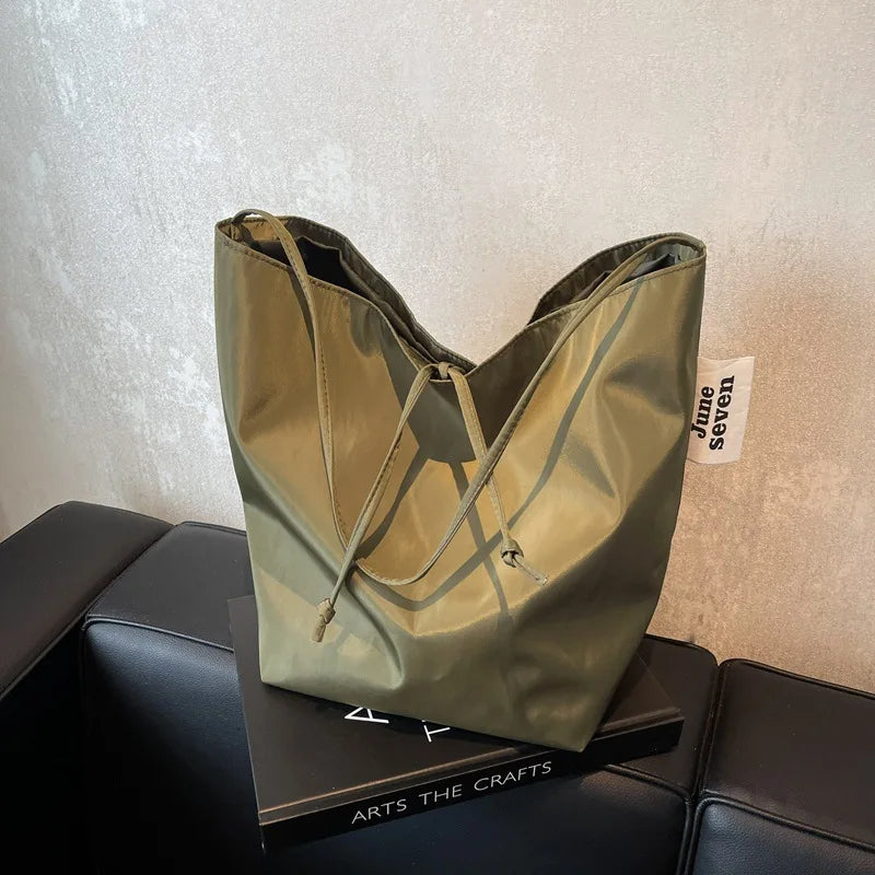 Large Capacity Nylon Tote Shoulder Bag for Women