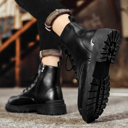 Men's Leather Ankle Boots for Outdoor Hiking