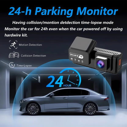 ADAS Dash Cam 4K 2.5K GPS WiFi Night Vision Mini