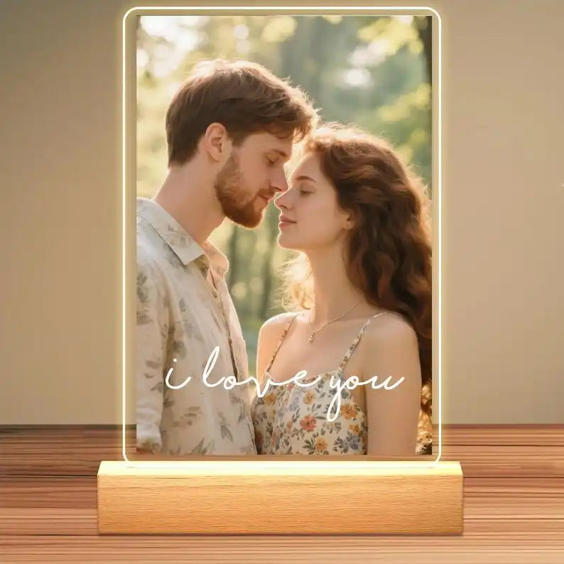 Personalized Acrylic Photo Frame for Couples Anniversary