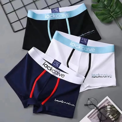 Cotton Boxer Shorts for Men 3Pcs Breathable Underwear