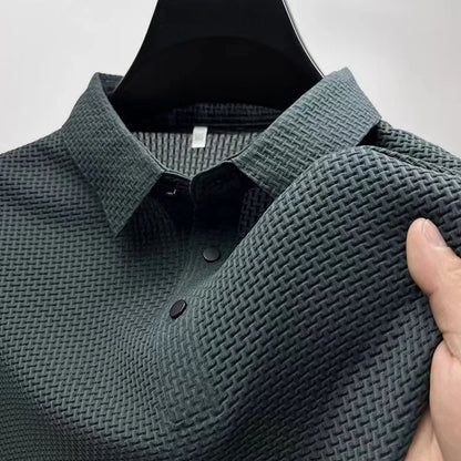 Men's Casual Short Sleeve Solid Color Polo Shirt