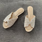 Luxury Faux Pearl Summer Flat Sandals for Women