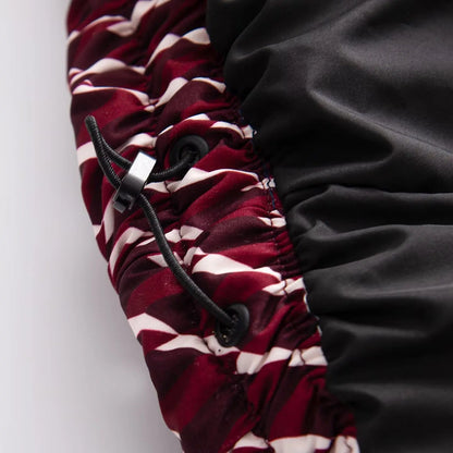 Burgundy Women's Winter Hooded Skiing Parkas Set