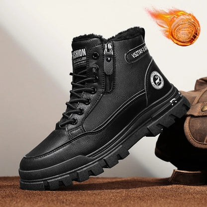 Men's High Top Snow Boots in Plush Cotton