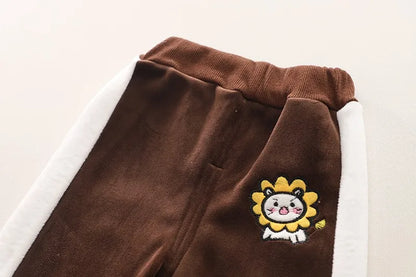 Baby Boys Fleece Hooded Jacket and Pants Set
