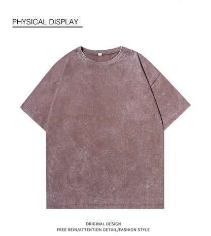 American Style Retro Heavyweight Cotton T-Shirt