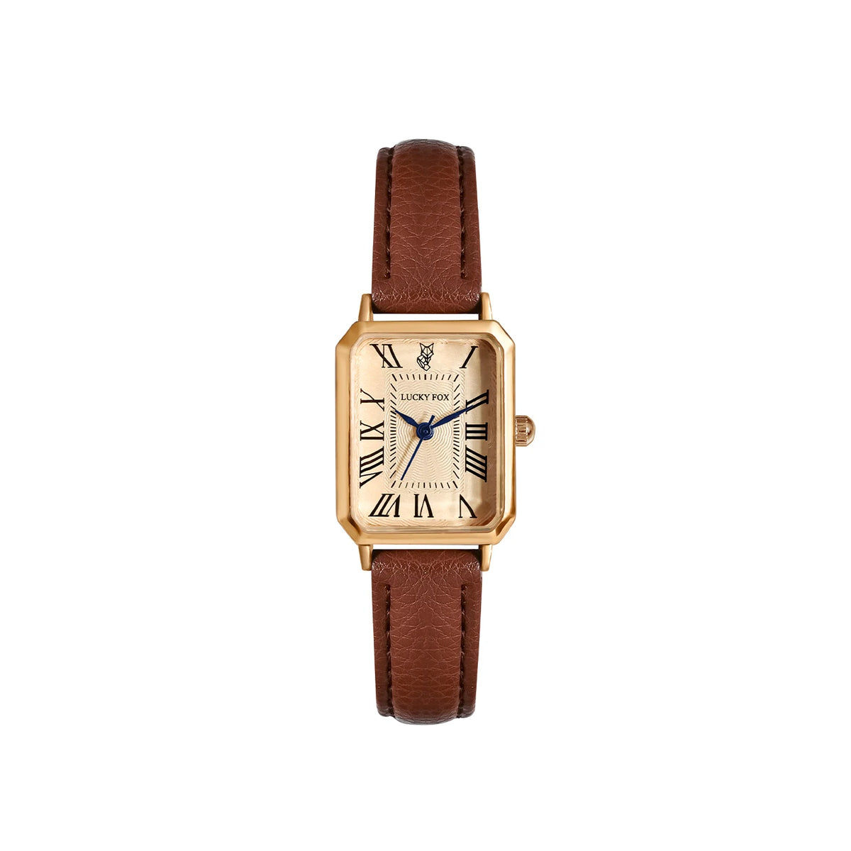 Fashion Retro Square Leather Strap Quartz Watch for Women