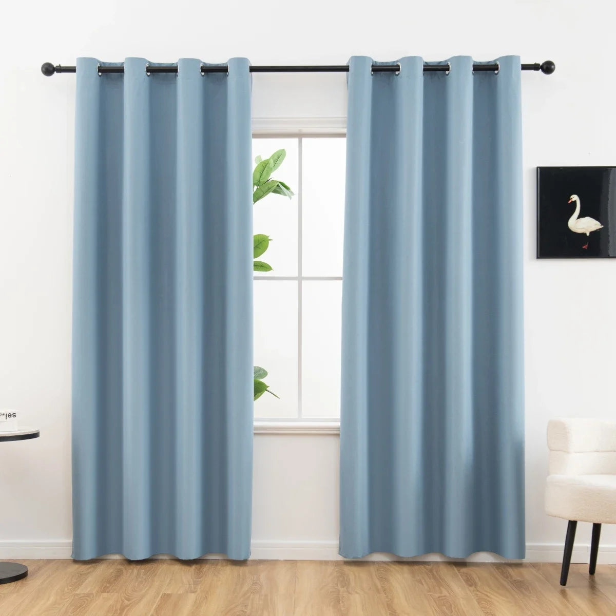 Modern Blackout Curtains - 100% Polyester, UV Protection