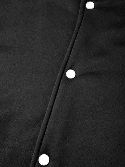 Men's Black And White Varsity Baseball Jacket