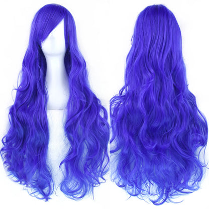 Soowee Curly Long Green Synthetic Hair Wig for Women