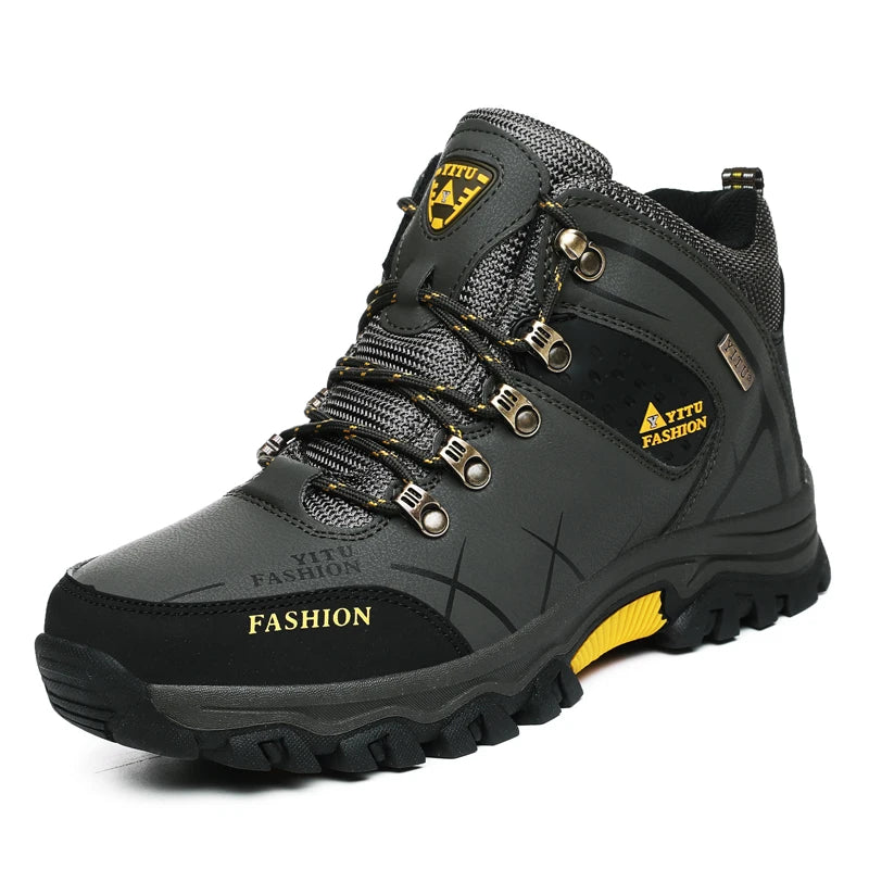 Men's Waterproof Leather Snow Boots Size 39-47