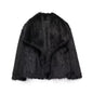 Cropped Faux Fur Jacket Coat for Women