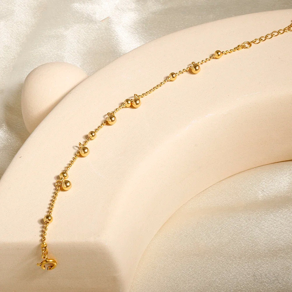 Gold Stainless Steel Bohemian Personalized Anklet