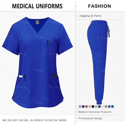 Pink Medical Scrubs Set for Women