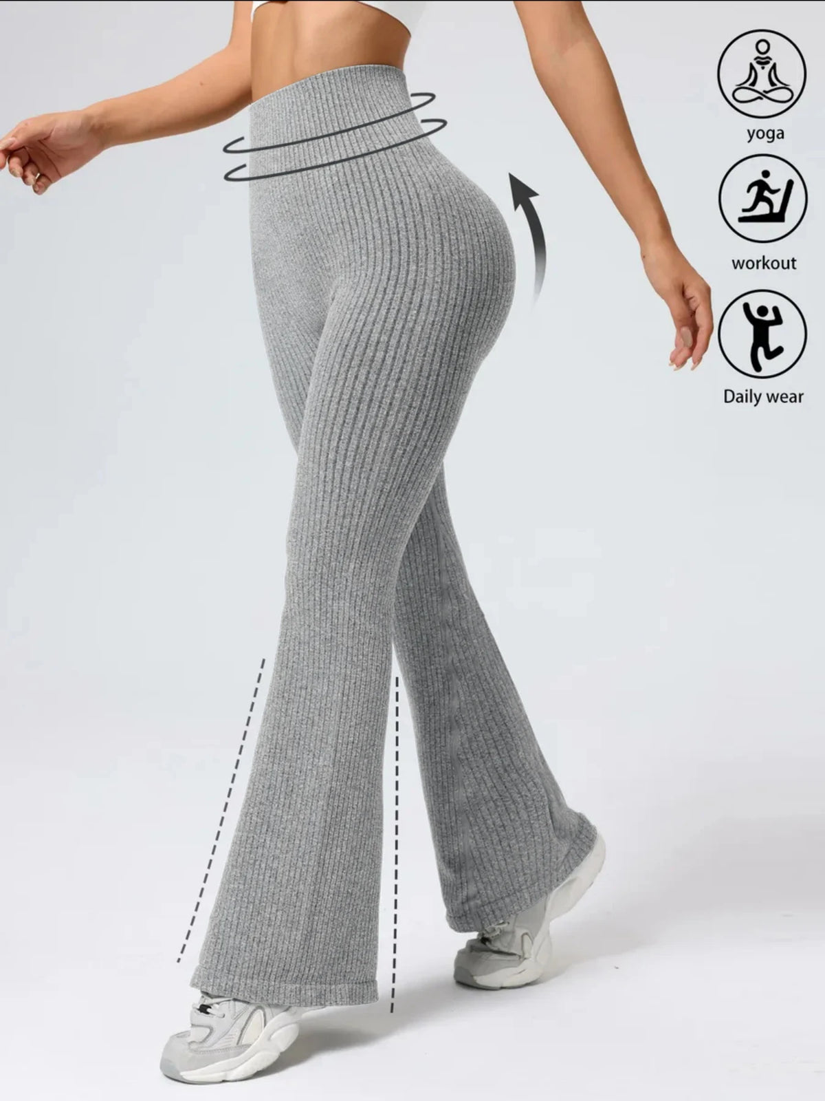 Women's High- Waist Bell Bottom Pants