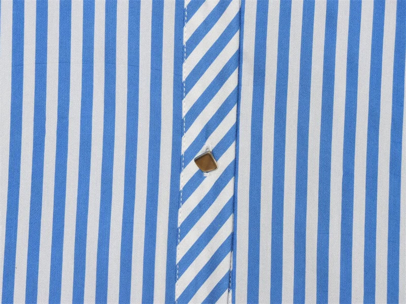 Women's Striped Bow-Tie Shirt Jacket in Polyester
