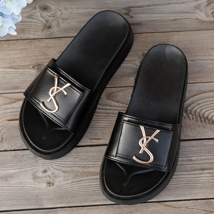 Women’s Platform Slides Casual Non-Slip Slippers