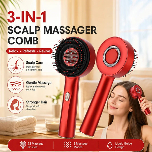 Modes Red Light Massage Comb with Liquid Applicator
