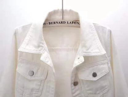 Women Cotton Denim Jacket Casual Spring Autumn Coat