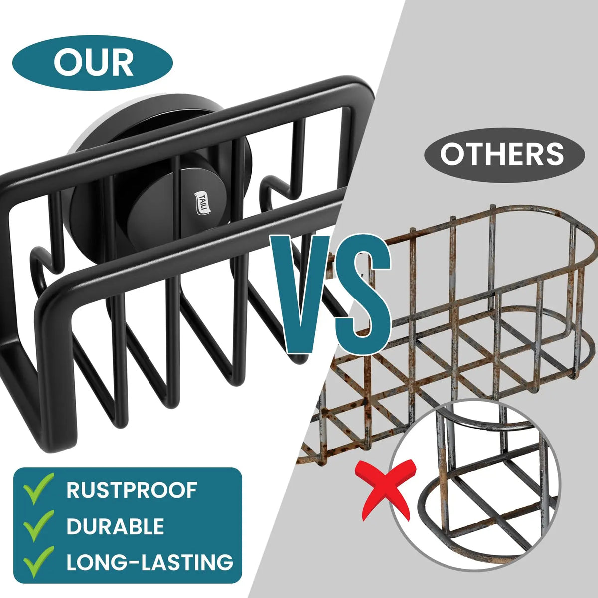 Stainless Steel Sink Sponge Rack Organizer