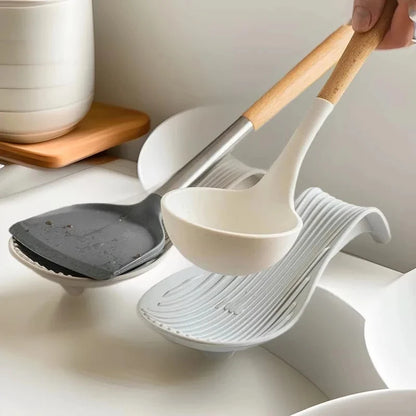 Silicone Spoon Holder and Kitchenware Tray