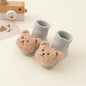 Cute Cartoon Bear Baby Socks Cotton Anti Slip Warm