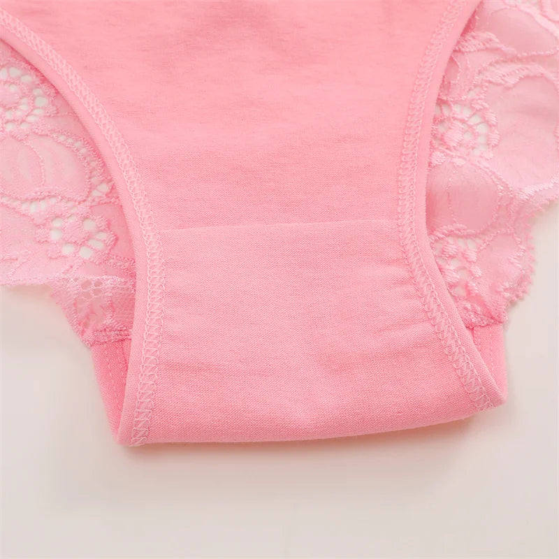 3PC Set Women's Floral Lace Low Rise Briefs