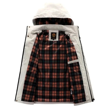 Men's Windbreaker Jacket Waterproof Hooded Soft Shell