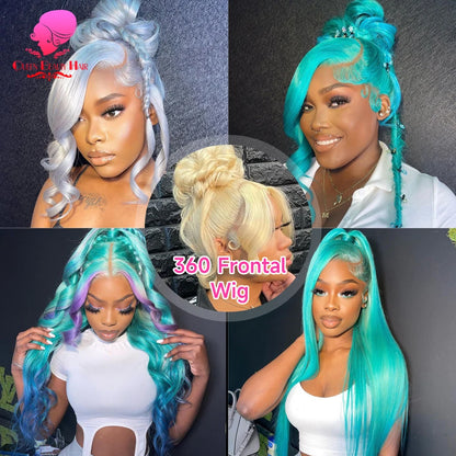 13x6 360 Lace Wig Human Hair Pre Plucked Blonde