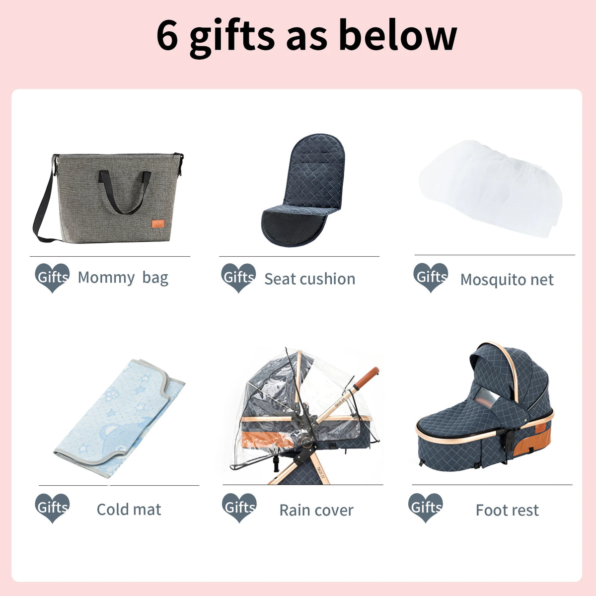 Lightweight 3 in 1 Baby Stroller Travel System