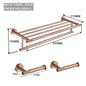 Brushed Rose Gold Metal Bath Hardware Set