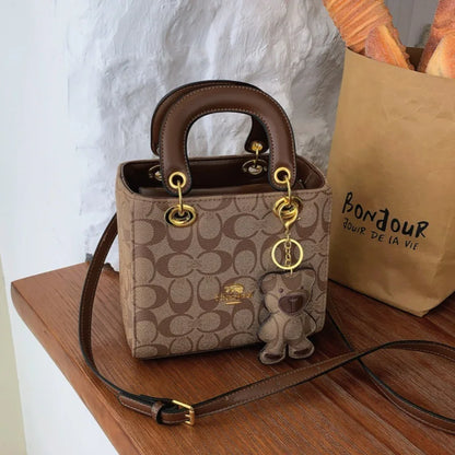 Vintage Monogram Handbag with Bear Charm