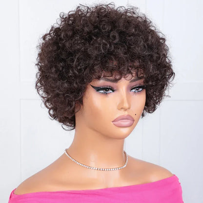 Brazilian Afro Puff Pixie Bob Wig 99J Natural Brown