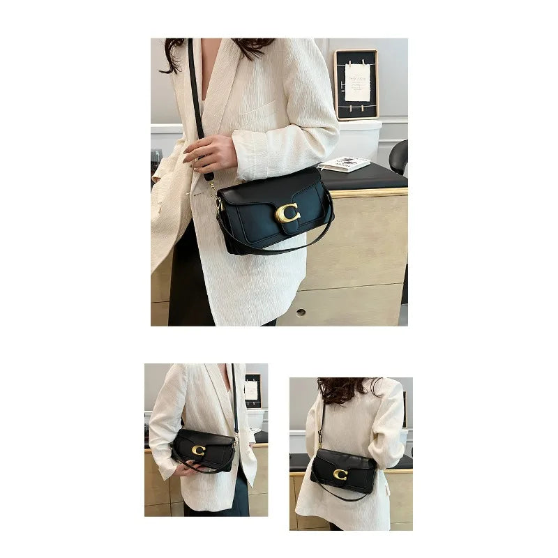 Women's Solid Color Small Square Shoulder Bag