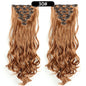 22 Inch Curly Wavy Clip In Hair Extensions Synthetic