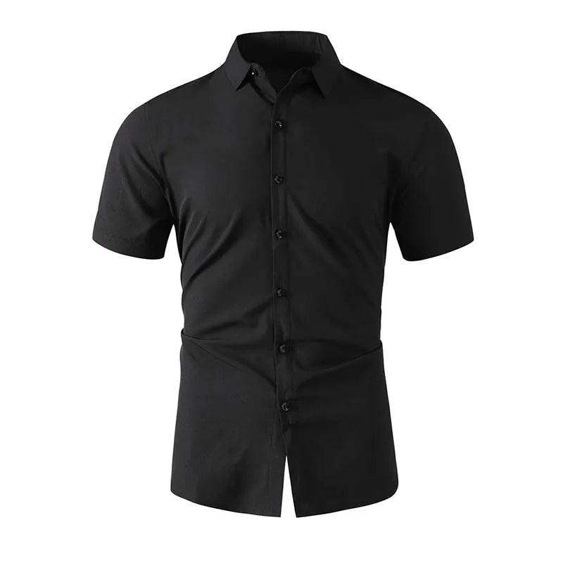Men's Casual Short Sleeved Shirt Polyester Blend