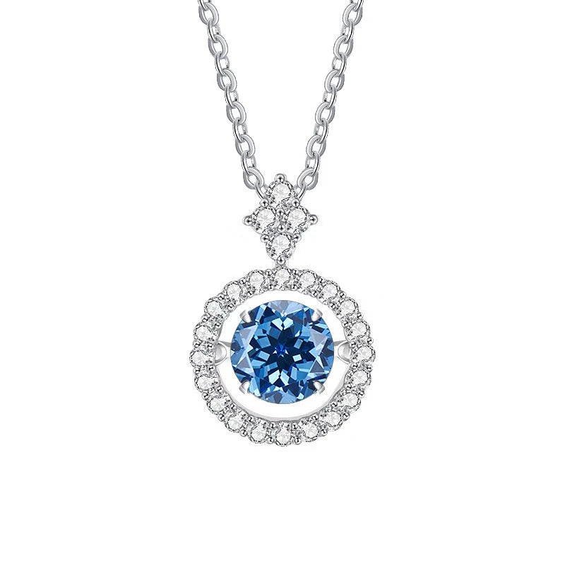 Moissanite Pendant Necklace for Women in Sterling Silver